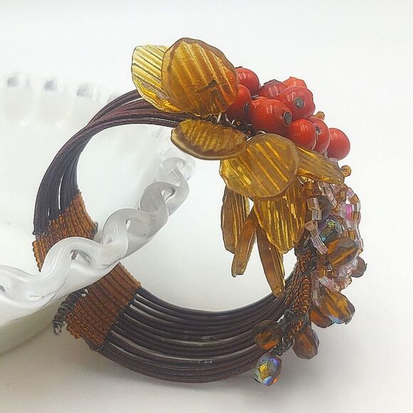 Gorgeous Handmade Glass Bead Bracelet - Picture 1 of 9